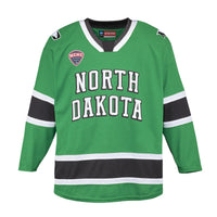 North Dakota Hockey Jersey, Kelly Green Replica Sportswear Jersey Shirt, Long Sleeve Hockey Sweater Jersey, Casual Gift for Men