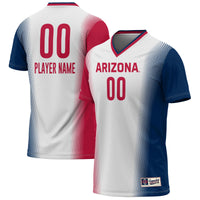Arizona Wildcats Soccer Jersey, White Lightweight Sportswear Jersey Shirt, Lightweight Breathable Athletic Jersey, Casual Gift for Men