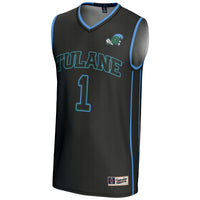 Tulane Green Wave Basketball Jersey, Black Lightweight Sportswear Jersey Shirt, Sleeveless Athletic Tank Jersey, Casual Gift for Men