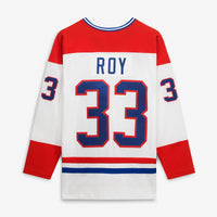 Patrick Roy Montreal Canadiens Hockey Jersey, White Sportswear Jersey Shirt, Long Sleeve Hockey Sweater Jersey, Casual Gift for Men