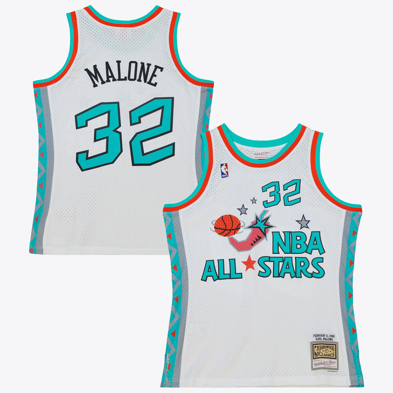 NBA Karl Malone 1996 All-Star Swingman Authentic Basketball Jersey, Sportswear Jersey Shirt, Sleeveless Athletic Jersey, Casual Gift for Men