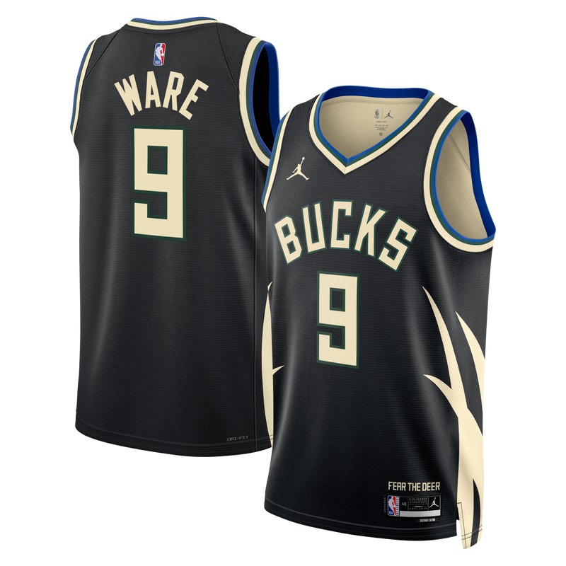 Kel'el Ware Milwaukee Bucks Basketball Jersey, Green Swingman Sportswear Jersey Shirt, Sleeveless Athletic Tank Jersey, Casual Gift for Men