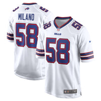 Matt Milano Buffalo Bills Football Jersey, White Game Away Sportswear Jersey Shirt, Lightweight Breathable Athletic Jersey, Casual Gift for Men