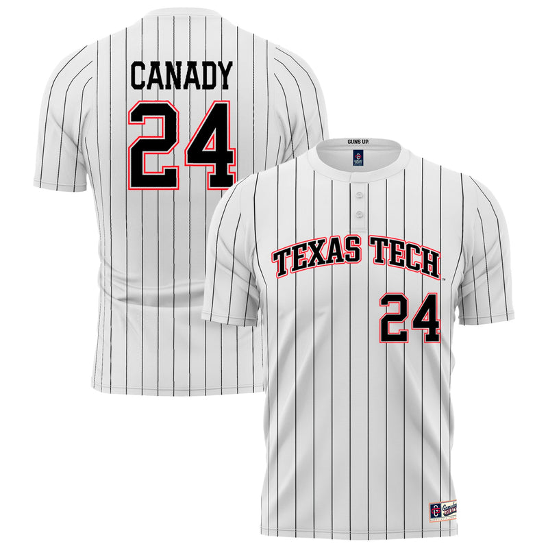 Texas Tech Red Raiders Softball Jersey, White Fashion Sportswear Jersey Shirt, Lightweight Breathable Athletic Jersey, Casual Gift for Men
