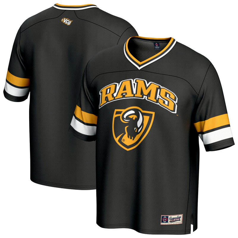 VCU Rams Football Jersey, Black Sportswear Jersey Shirt, Lightweight Breathable Athletic Jersey, Casual Gift for Men
