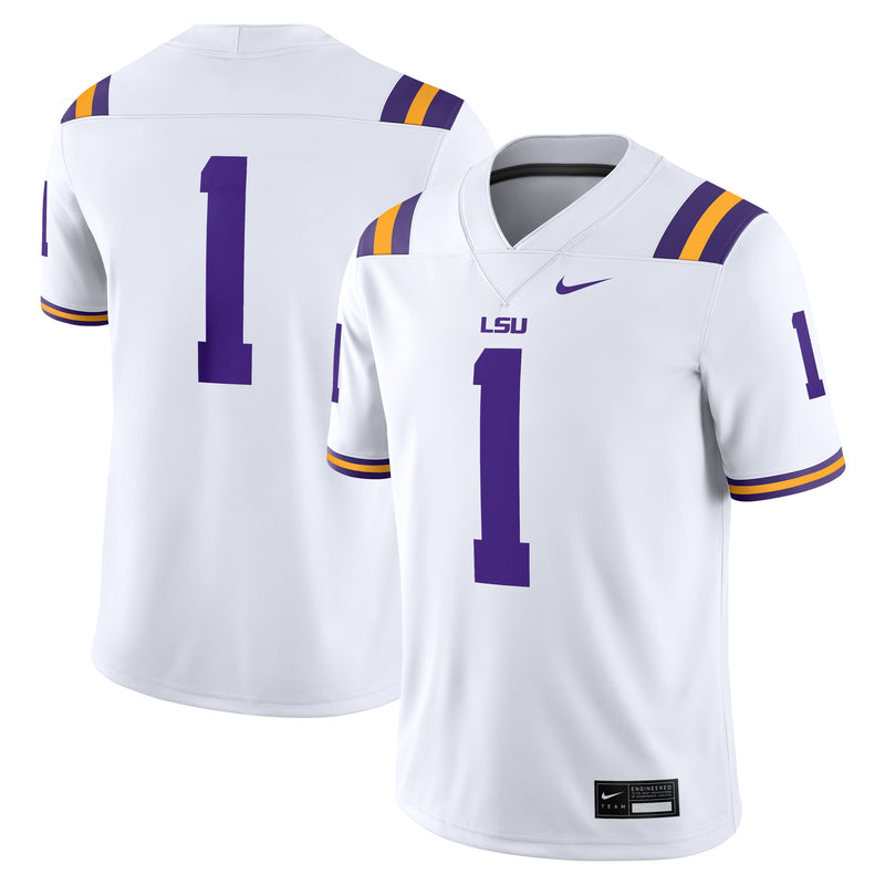 LSU Tigers Football Jersey, White Game Sportswear Jersey Shirt, Lightweight Breathable Athletic Jersey, Casual Gift for Men