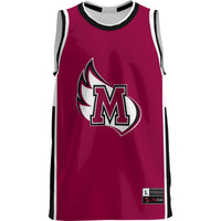 Meredith College Avenging Angels Basketball Jersey, Maroon Sportswear Jersey Shirt, Sleeveless Athletic Tank Jersey, Casual Gift for Men