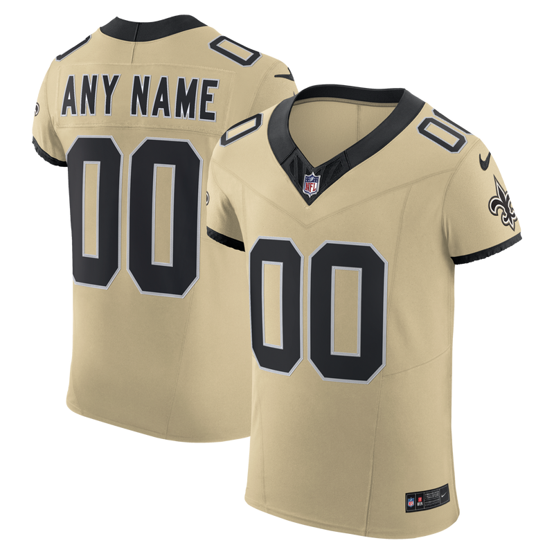New Orleans Saints Football Jersey, Gold Elite Alternate Sportswear Jersey Shirt, Lightweight Breathable Athletic Jersey, Casual Gift for Men