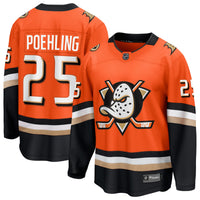 Ryan Poehling Anaheim Ducks Hockey Jersey, Orange Breakaway Home Sportswear Jersey Shirt, Long Sleeve Hockey Sweater Jersey, Casual Gift for Men
