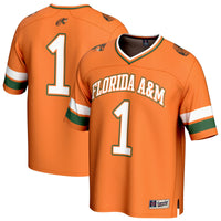 Florida A&M Rattlers Collegiate Football Jersey, Orange Sportswear Jersey Shirt, Lightweight Breathable Athletic Jersey, Casual Gift for Men
