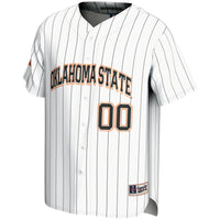 Oklahoma State Cowboys Baseball Jersey, White Lightweight Sportswear Jersey Shirt, Lightweight Breathable Athletic Jersey, Casual Gift for Men