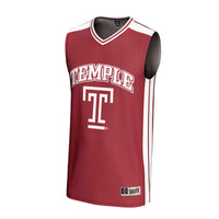 Temple Owls Basketball Jersey, Red Sportswear Jersey Shirt, Sleeveless Athletic Tank Jersey, Casual Gift for Men