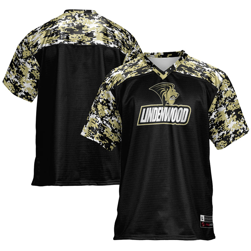 Lindenwood Lions Football Jersey, Black Sportswear Jersey Shirt, Lightweight Breathable Athletic Jersey, Casual Gift for Men