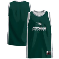 Wagner College Seahawks Basketball Jersey, Green Lightweight Sportswear Jersey Shirt, Sleeveless Athletic Tank Jersey, Casual Gift for Men