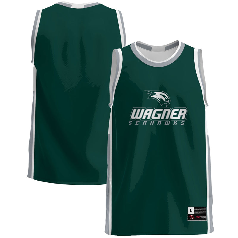 Wagner College Seahawks Basketball Jersey, Green Lightweight Sportswear Jersey Shirt, Sleeveless Athletic Tank Jersey, Casual Gift for Men