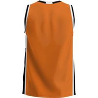 Buffalo State Bengals Basketball Jersey, Orange Lightweight Sportswear Jersey Shirt, Sleeveless Athletic Tank Jersey, Casual Gift for Men