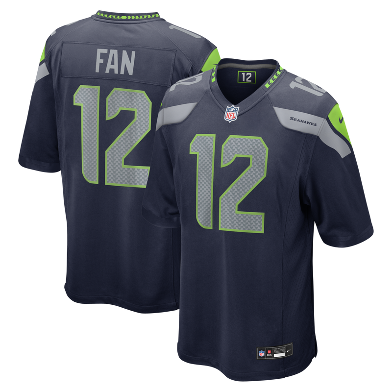 12s Seattle Seahawks Football Jersey, Navy Game Sportswear Jersey Shirt, Lightweight Breathable Athletic Jersey, Casual Gift for Men