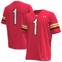 Maryland Terrapins Football Jersey, Red Replica Sportswear Jersey Shirt, Lightweight Breathable Athletic Jersey, Casual Gift for Men