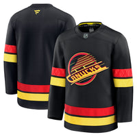 Vancouver Canucks Hockey Jersey, Black Premium Sportswear Jersey Shirt, Long Sleeve Hockey Sweater Jersey, Casual Gift for Men, Style 202015735