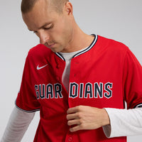Cleveland Guardians Baseball Jersey, Red Limited Alternate Sportswear Jersey Shirt, Lightweight Breathable Athletic Jersey, Casual Gift for Men
