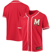 Maryland Terrapins Baseball Jersey, Red Replica Sportswear Jersey Shirt, Lightweight Breathable Athletic Jersey, Casual Gift for Men