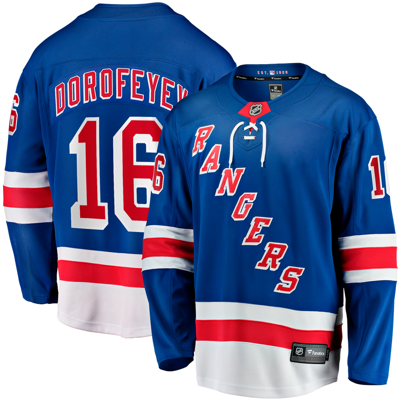 Pavel Dorofeyev New York Rangers Hockey Jersey, Blue Breakaway Sportswear Jersey Shirt, Long Sleeve Hockey Sweater Jersey, Casual Gift for Men