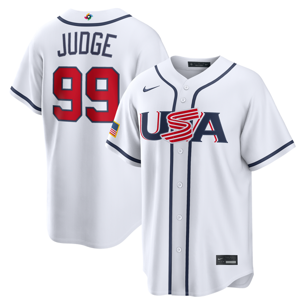 USA Baseball Aaron Judge White 2026 World Baseball Classic Home Stadium Jersey