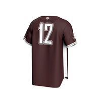 Texas A&M Aggies Lightweight Baseball Jersey, Maroon Sportswear Jersey Shirt, Lightweight Breathable Athletic Jersey, Casual Gift for Men