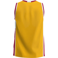 Park Pirates Basketball Jersey, Gold Lightweight Sportswear Jersey Shirt, Sleeveless Athletic Tank Jersey, Casual Gift for Men