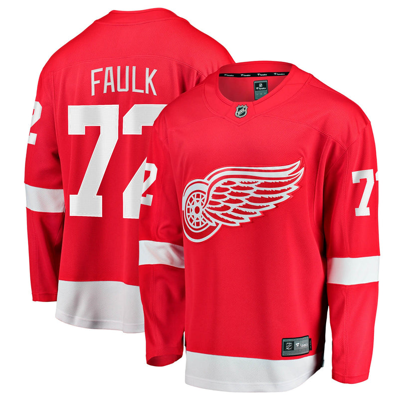 Justin Faulk Detroit Red Wings Hockey Jersey, Breakaway Home Sportswear Jersey Shirt, Long Sleeve Hockey Sweater Jersey, Casual Gift for Men