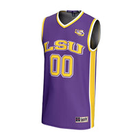 LSU Tigers Basketball Jersey, Purple Fashion Sportswear Jersey Shirt, Sleeveless Athletic Tank Jersey, Casual Gift for Men, Style 202683100
