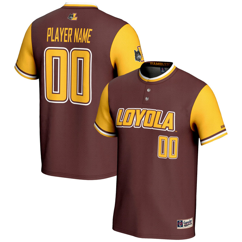 Loyola Chicago Ramblers Softball Jersey, Maroon Lightweight Sportswear Jersey Shirt, Lightweight Breathable Athletic Jersey, Casual Gift for Men