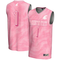 Washington State Cougars Basketball Jersey, Pink Fashion Sportswear Jersey Shirt, Sleeveless Athletic Tank Jersey, Casual Gift for Men