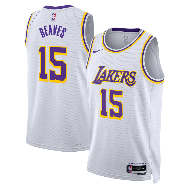 Austin Reaves Los Angeles Lakers Basketball Jersey, White Swingman Sportswear Jersey Shirt, Sleeveless Athletic Tank Jersey, Casual Gift for Men