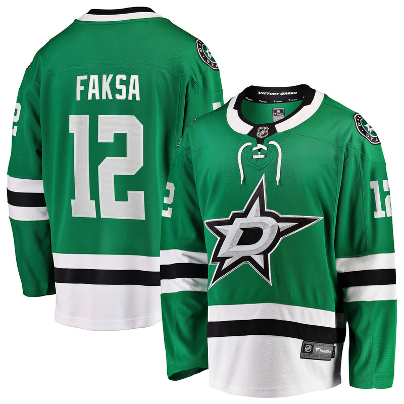 Radek Faksa Dallas Stars Hockey Jersey, Green Breakaway Home Sportswear Jersey Shirt, Long Sleeve Hockey Sweater Jersey, Casual Gift for Men