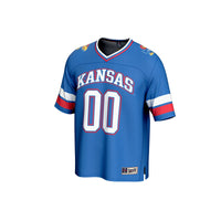Kansas Jayhawks Football Jersey, Royal Fashion Sportswear Jersey Shirt, Lightweight Breathable Athletic Jersey, Casual Gift for Men