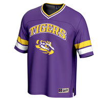 LSU Tigers Spirit Football Jersey, Purple Sportswear Jersey Shirt, Lightweight Breathable Athletic Jersey, Casual Gift for Men