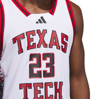 Texas Tech Red Raiders Basketball Jersey, White Replica Swingman Sportswear Jersey Shirt, Sleeveless Athletic Tank Jersey, Casual Gift for Men