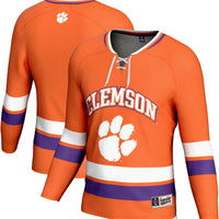 Clemson Tigers Hockey Jersey, Orange Sportswear Jersey Shirt, Long Sleeve Hockey Sweater Jersey, Casual Gift for Men