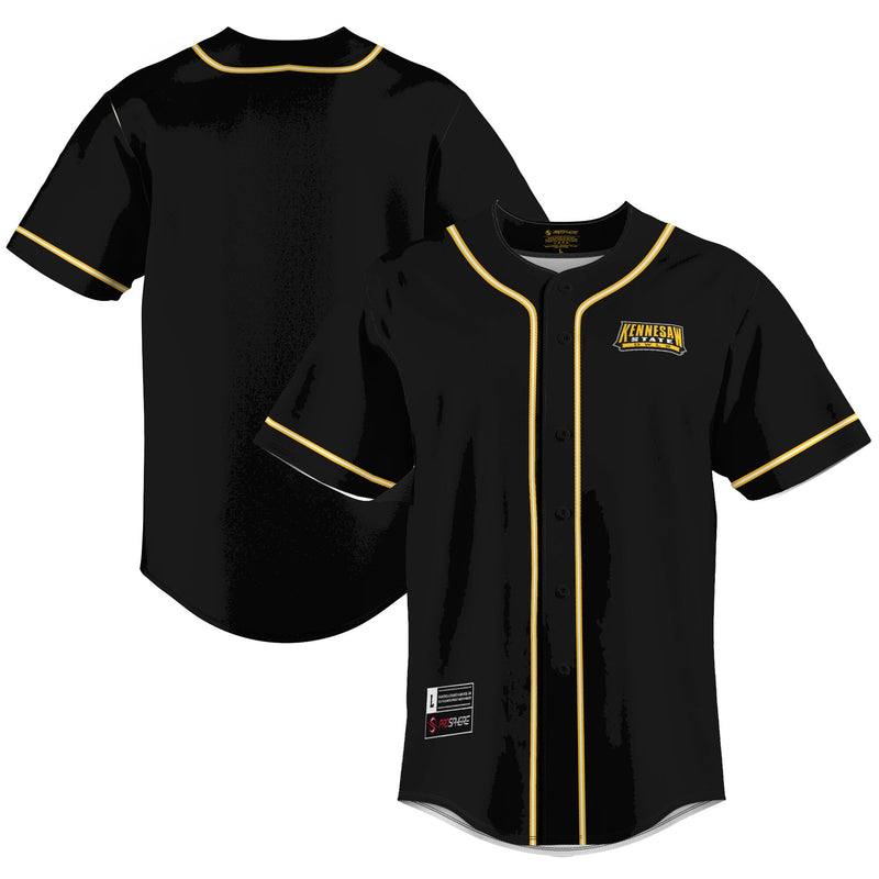 Kennesaw State Owls Baseball Jersey, Gold Lightweight Sportswear Jersey Shirt, Lightweight Breathable Athletic Jersey, Casual Gift for Men