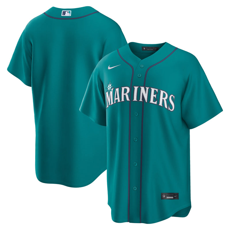 Seattle Mariners Baseball Jersey, Teal Replica Alternate Sportswear Jersey Shirt, Lightweight Breathable Athletic Jersey, Casual Gift for Men