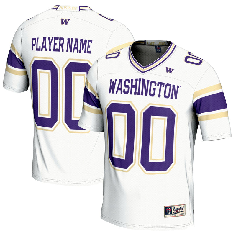 Washington Huskies Football Jersey, White Sportswear Jersey Shirt, Lightweight Breathable Athletic Jersey, Casual Gift for Men, Style 5233562