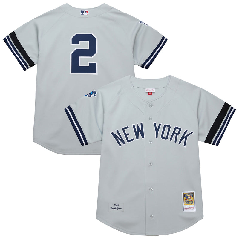 Derek Jeter New York Yankees Baseball Jersey, Gray Sportswear Jersey Shirt, Lightweight Breathable Athletic Jersey, Casual Gift for Men