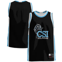 CUNY College of Staten Island Basketball Jersey, Light Blue Sportswear Jersey Shirt, Sleeveless Athletic Tank Jersey, Casual Gift for Men