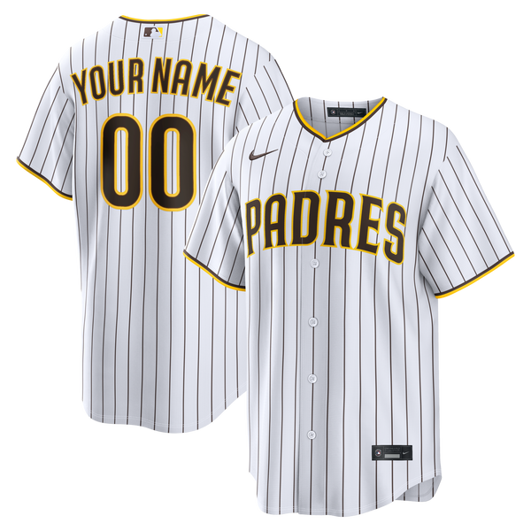 San Diego Padres White Home Replica Custom Jersey
