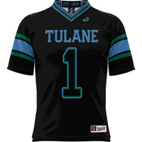 Tulane Green Wave Football Jersey, Black Sportswear Jersey Shirt, Lightweight Breathable Athletic Jersey, Casual Gift for Men, Style 200425300