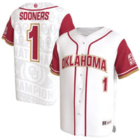 Oklahoma Sooners Baseball Jersey, White Sportswear Jersey Shirt, Lightweight Breathable Athletic Jersey, Casual Gift for Men, Style 204532875