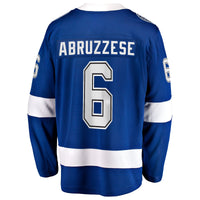 Nick Abruzzese Tampa Bay Lightning Hockey Jersey, Blue Breakaway Sportswear Jersey Shirt, Long Sleeve Hockey Sweater Jersey, Casual Gift for Men