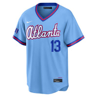 Ronald Acuña Jr. Atlanta Braves Baseball Jersey, Blue Sportswear Jersey Shirt, Lightweight Breathable Athletic Jersey, Casual Gift for Men