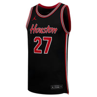 Houston Cougars Basketball Jersey, Black Replica Sportswear Jersey Shirt, Sleeveless Athletic Tank Jersey, Casual Gift for Men